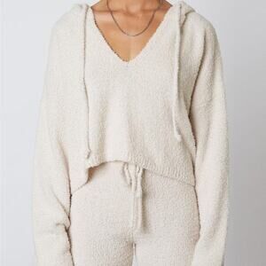 Brand New NIA The Brand Notched Hooded Sweater in Pink size XS (Pink)